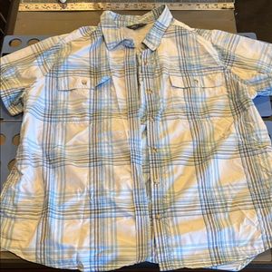 Eddie Bauer Blue Plaid Outdoor Shirt